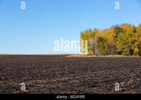 Di recente un campo arato di suolo Foto Stock