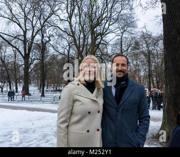 Il Duca e la Duchessa di Cambrigde visitare la Norvegia, febbraio 2018 Foto Stock