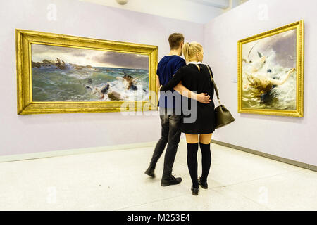 Benes Knupfer, Veletrzni palac, Galleria Nazionale di Praga Repubblica Ceca persone in coppia museo Foto Stock