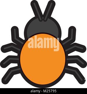Attacco da parte di un virus di bug che entrano nel sistema Illustrazione Vettoriale