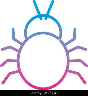 Attacco da parte di un virus di bug che entrano nel sistema Illustrazione Vettoriale