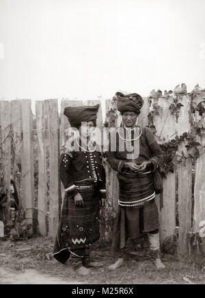 C. 1880 India Birmania - donne Kachin Foto Stock