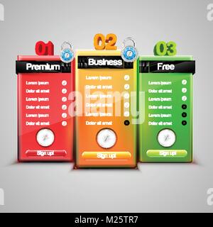 Gli elementi di design per il Web o modelli di Blog Illustrazione Vettoriale