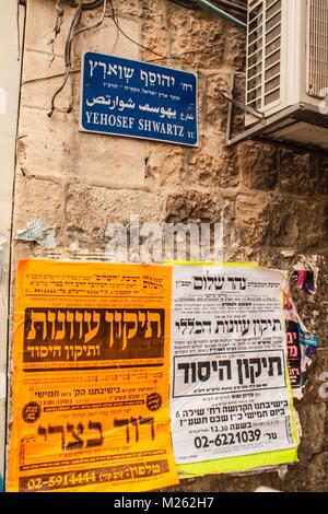 Ebraica di Israele, Chabad Lubavitch, NYC, YIDISHKEIT, JUDAISMO, Israele strade, CALLES DE ISRAELE, CHASSIDISM, EDI VILLABONA. Foto Stock