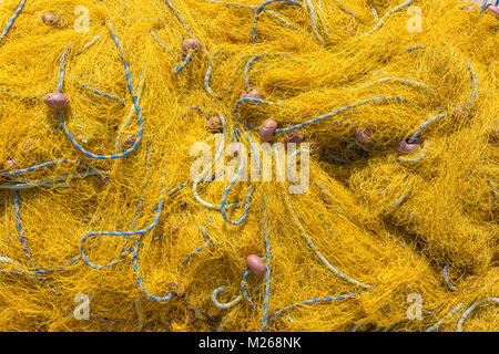 Rete da pesca in Porto Elounda, Λασίθι, Creta (Kriti), Grecia Foto Stock