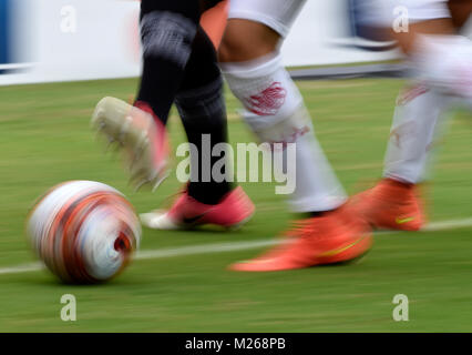 Partita di calcio tra Bangu e Vasco, match di Rio de Janeiro città foto campionato con lo scopo di velocità appositamente Foto Stock