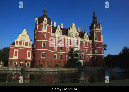 Schloss Muskau, Bad Muskau, Landkreis Görlitz, in Sassonia, Germania , Sachsen, Deutschland Foto Stock