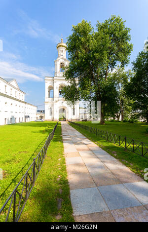 San Giorgio (Yuriev) Ortodossi monastero maschile di Veliky Novgorod, Russia Foto Stock