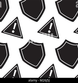 Perfetta protezione del modello di protezione di avviso avviso digital Illustrazione Vettoriale