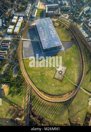 Mont-Cenis Academy, Ministero dell'istruzione della Renania settentrionale-Vestfalia, Solar Power Plant Mont Cenis, moduli solari sul tetto, Herne, la zona della Ruhr, Nord Rhi Foto Stock