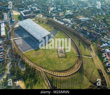 Mont-Cenis Academy, Ministero dell'istruzione della Renania settentrionale-Vestfalia, Solar Power Plant Mont Cenis, moduli solari sul tetto, Herne, la zona della Ruhr, Nord Rhi Foto Stock