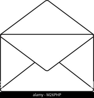 Aperto icona a forma di busta Illustrazione Vettoriale