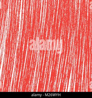 Graffiare lo schizzo grunge di colore rosso e bianco texture. Linea astratta illustrazione vettoriale. Illustrazione Vettoriale