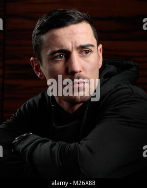 Anthony crolla in posa per una fotografia a seguito della Ultimate Boxxer lancio del marchio a me Hotel London, London. Foto Stock