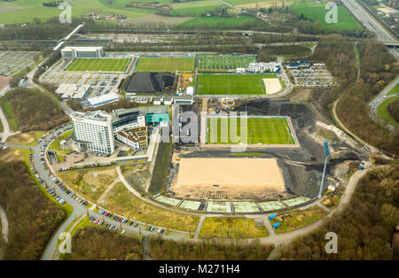 Progetto di costruzione Bergerfeld per ristrutturare ed espandere le strutture del circolo di FC Schalke 04 sul sito dell'ex Park Stadium a Gelsenkirchen Foto Stock