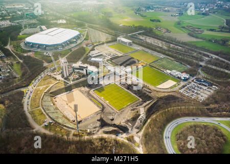 Progetto di costruzione Bergerfeld per ristrutturare ed espandere le strutture del circolo di FC Schalke 04 sul sito dell'ex Park Stadium a Gelsenkirchen Foto Stock