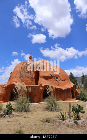 Villa de Leyva, Colombia - Settembre, 2015 : Casa Casa di terracotta architetto Octavio Mendoza Foto Stock