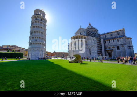 La Torre Pendente di Pisa Foto Stock