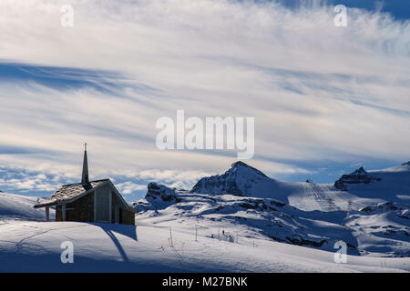 Winter Wonderland in Zermatt e il Cervino, Svizzera Foto Stock
