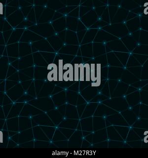 Abstract punteggiate futuristico seamless pattern. Punti e linee di sfondo vettoriale Illustrazione Vettoriale