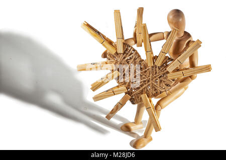 Manichino di legno Foto Stock