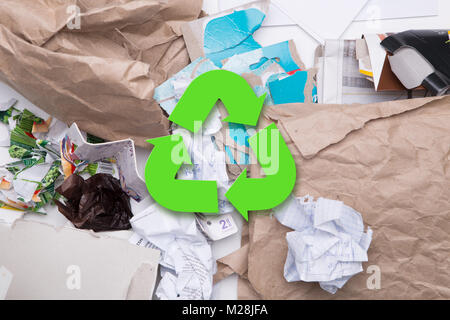 Foto di carta di spreco riciclare Foto Stock