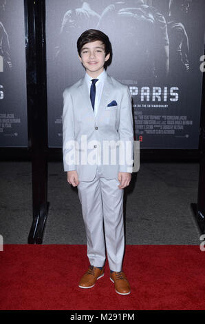 Burbank, ca. 05 feb 2018. Bryce Gheisar alla premiere di Warner Bros Foto' 'l'15:17 a Parigi " a Steven J. Ross teatro/Warner Bros Studios partita il 5 febbraio 2018 a Burbank, in California. Credito: David Edwards/media/punzone Alamy Live News Foto Stock