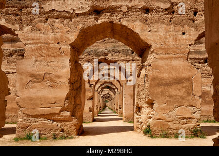 Heri es-Souani, Imperial Regio Maneggio, Meknes, Marocco, Africa Foto Stock