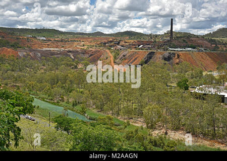 La miniera d'oro a mount morgan nel Queensland in Australia Foto Stock