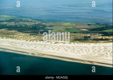 Vista aerea del Schleswig-Holstein il Wadden Sea National Park in Germania Foto Stock