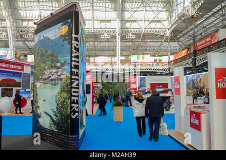 Londra, UK, 4 febbraio 2018, le destinazioni di vacanza e Travel Show. Foto Stock