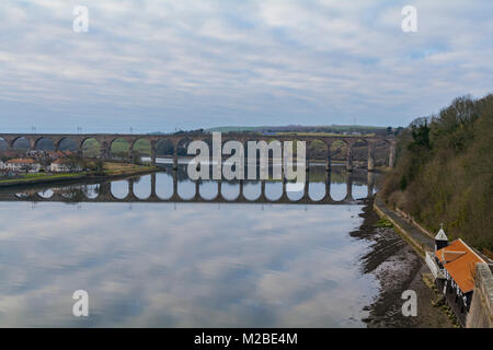 Berwick Railway Viadotto, Berwick-upon-Tweed, Northumberland Foto Stock
