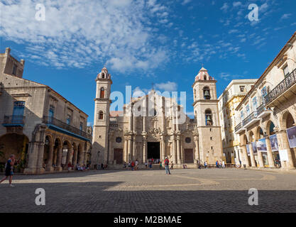 Catedral de la Virgen de la concezione Immaculada, Piazza del Duomo, Havana conosciuta anche come Catedral de San Cristobal Foto Stock