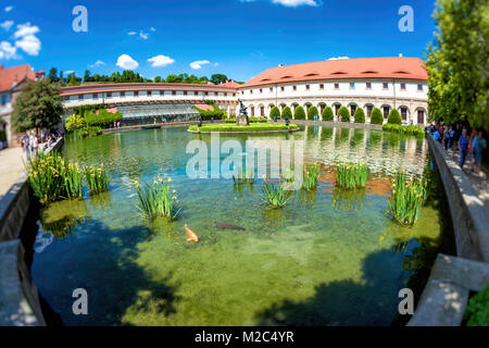 Hercules fontana nel giardino Wallenstein. Praga, Repubblica Ceca. Foto Stock