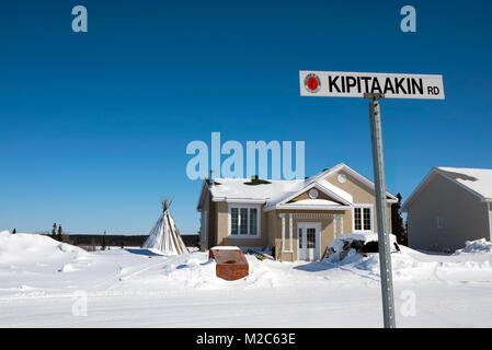 Bella comunità native di Chisasibi nel nord del Québec Foto Stock