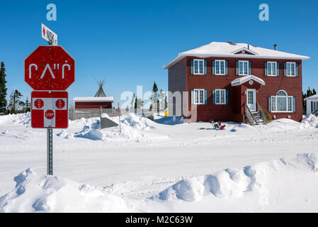 Bella comunità native di Chisasibi nel nord del Québec Foto Stock