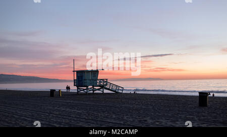 Tramonto su Manhattan Beach California Foto Stock