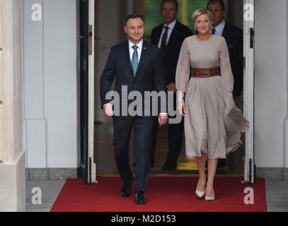 William e Kate visite in Polonia Foto Stock
