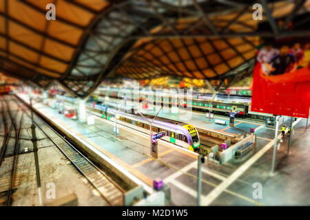 Melbourne Stazione ferroviaria prese nel 2015 Foto Stock