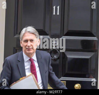 Il cancelliere, Philip Hammond lascia 11 Downing Street credit Ian Davidson/Alamy Live News Foto Stock