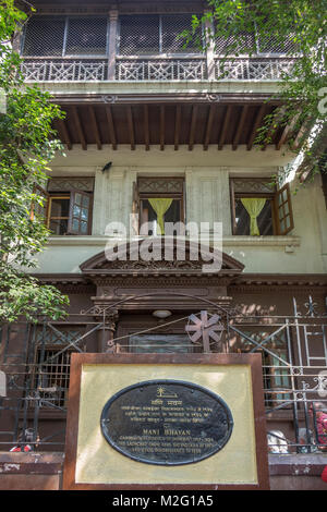 India Maharashtra, Mumbai, Mani Bhavan, Gandhi's house Foto Stock