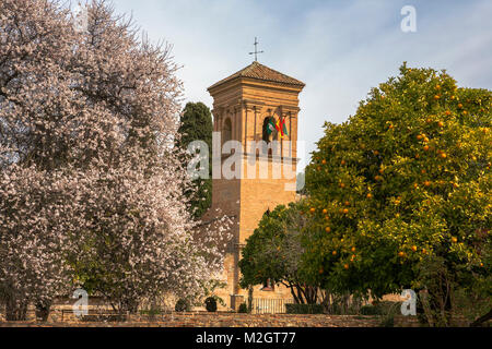 Il Convento de San Francisco, ora un Parador Nacional, Alhambra Alta, Granada, Andalusia Foto Stock