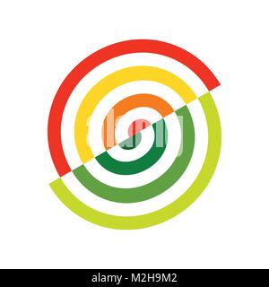 Spirale opposta simbolo di intersezione Illustrazione Vettoriale