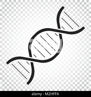 Il vettore di DNA icona. Medecine molecola figura piana. Semplice concetto di business pittogramma. Illustrazione Vettoriale