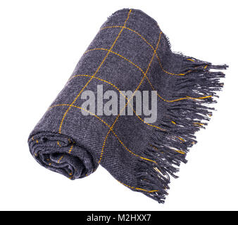 Sciarpa, plaid, tessuto grigio in gabbia Foto Stock