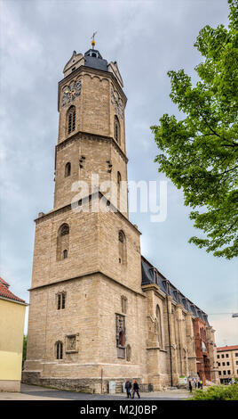 Stadtkirche St Michael (Chiesa Parrocchiale) di stile gotico, a Jena, in Turingia, Germania Foto Stock