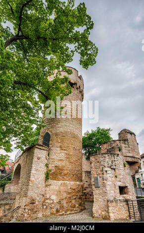 Pulverturm, torre fortificata a Jena, in Turingia, Germania Foto Stock