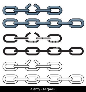Set di catene di vettore Illustrazione Vettoriale