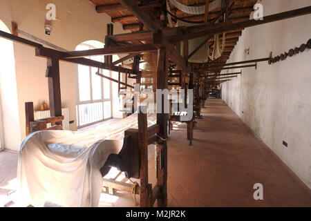 La Residenza del Belvedere,Museo della strada della seta del sito reale di San Leucio,Caserta, Italia, Europa Foto Stock