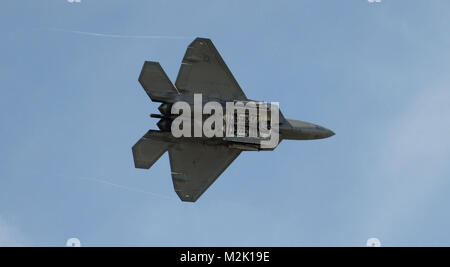 F-22 Raptor visualizza armi interno bay da EUCOM Foto Stock